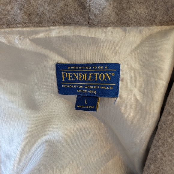 Pendleton Womens Large 100% Wool Brown Robe Sleepwear Loungewear Cottage Cozy - Picture 5 of 6